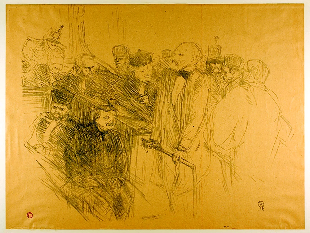 А Тулуз Лотрек автопортрет тушь