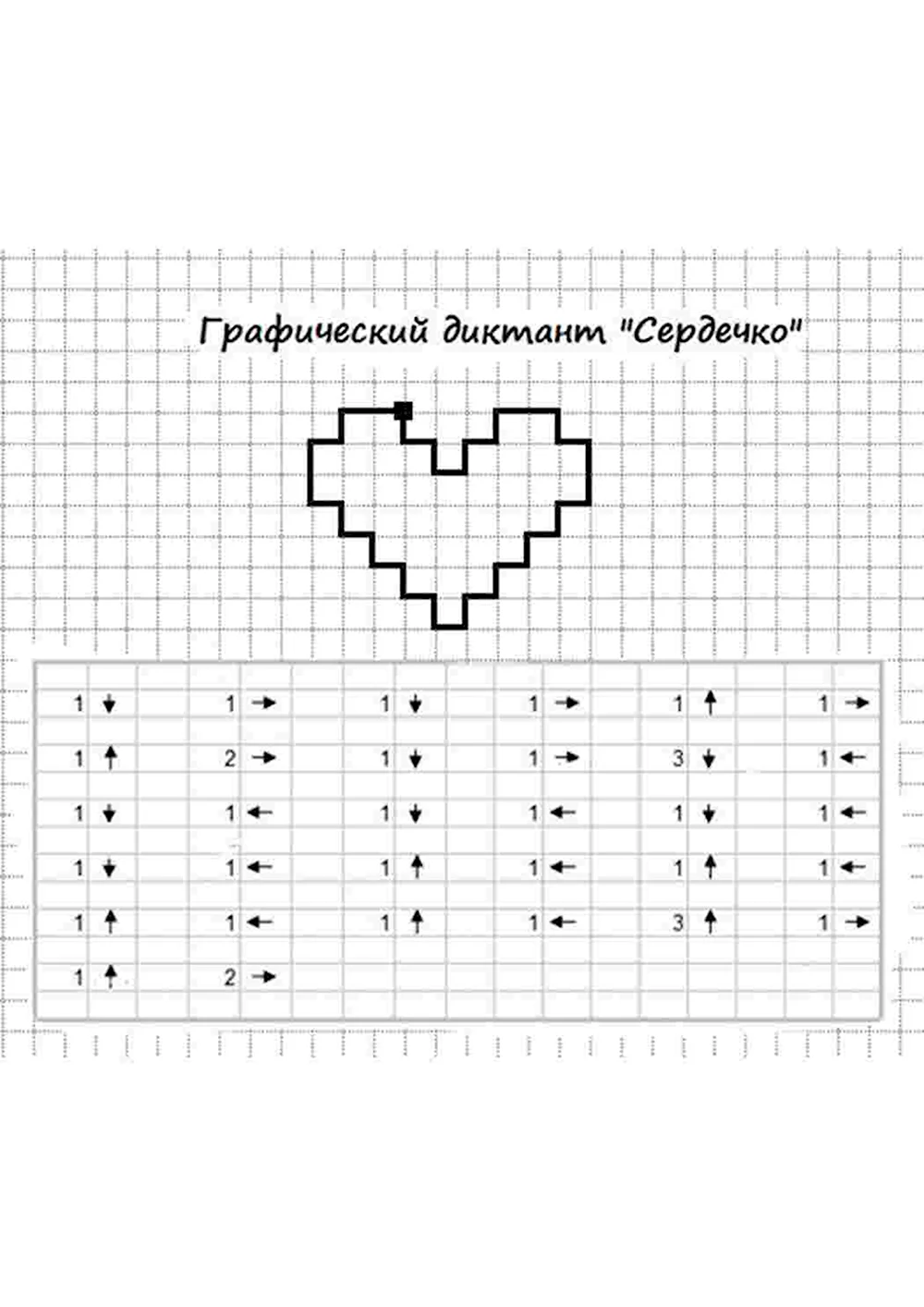 Графический диктант для школьников 1-3 класса