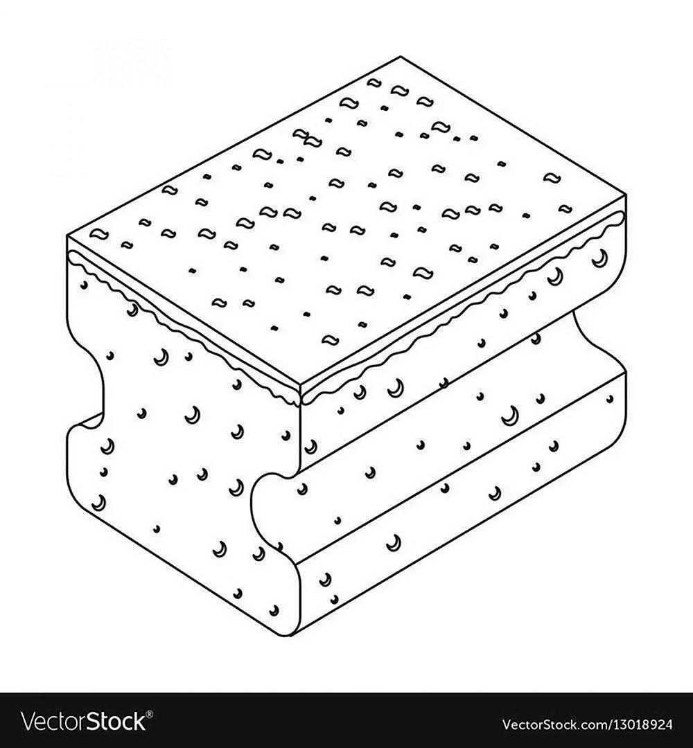 Губка для мытья раскраска