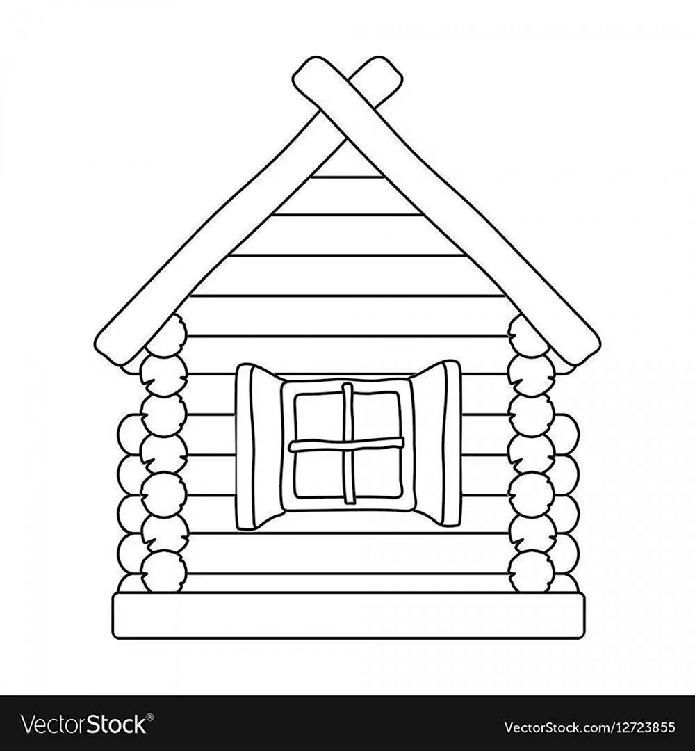 Изба рисунок для детей - 71 фото