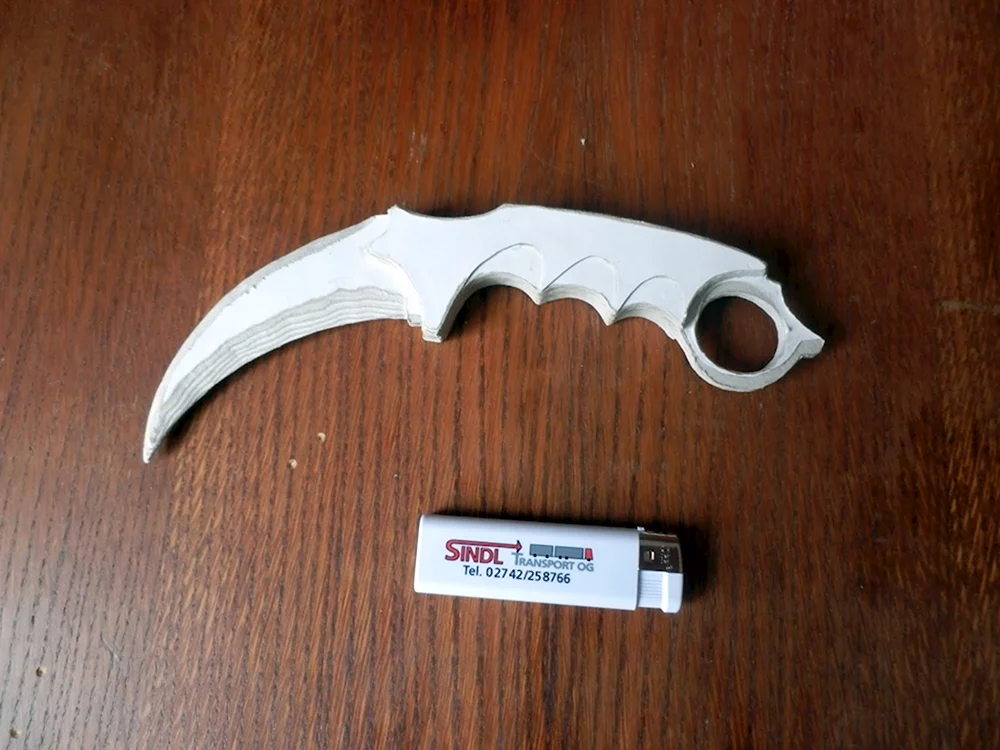 How to make Karambit out of cardboard from CS:GO. Karambit knife from a DIY pizza box