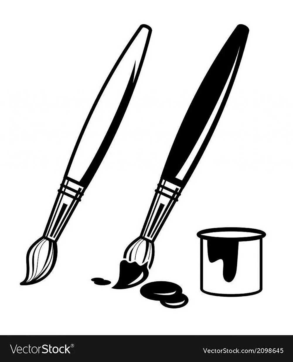 Кисточка для рисования вектор