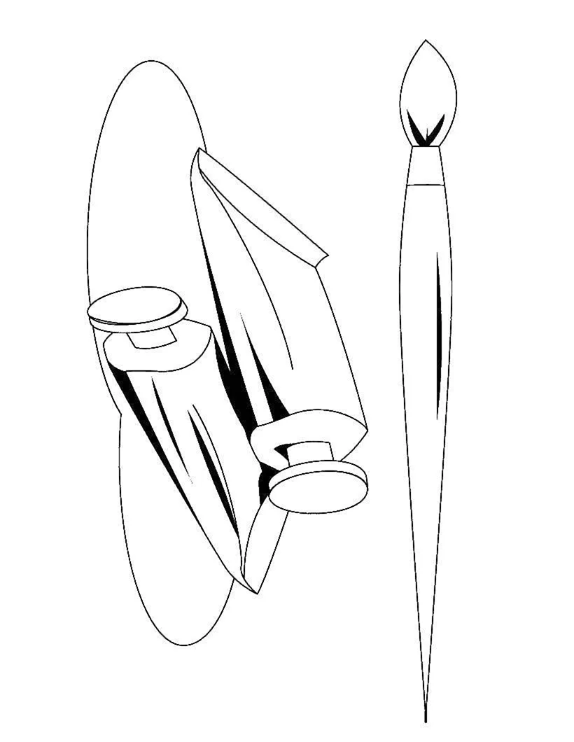 Кисточка раскраска