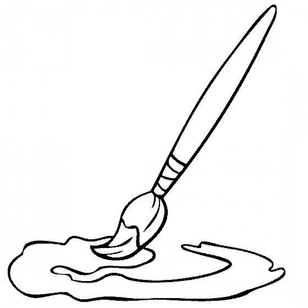 Кисточка раскраска