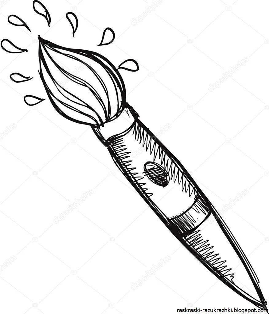 Кисточка раскраска