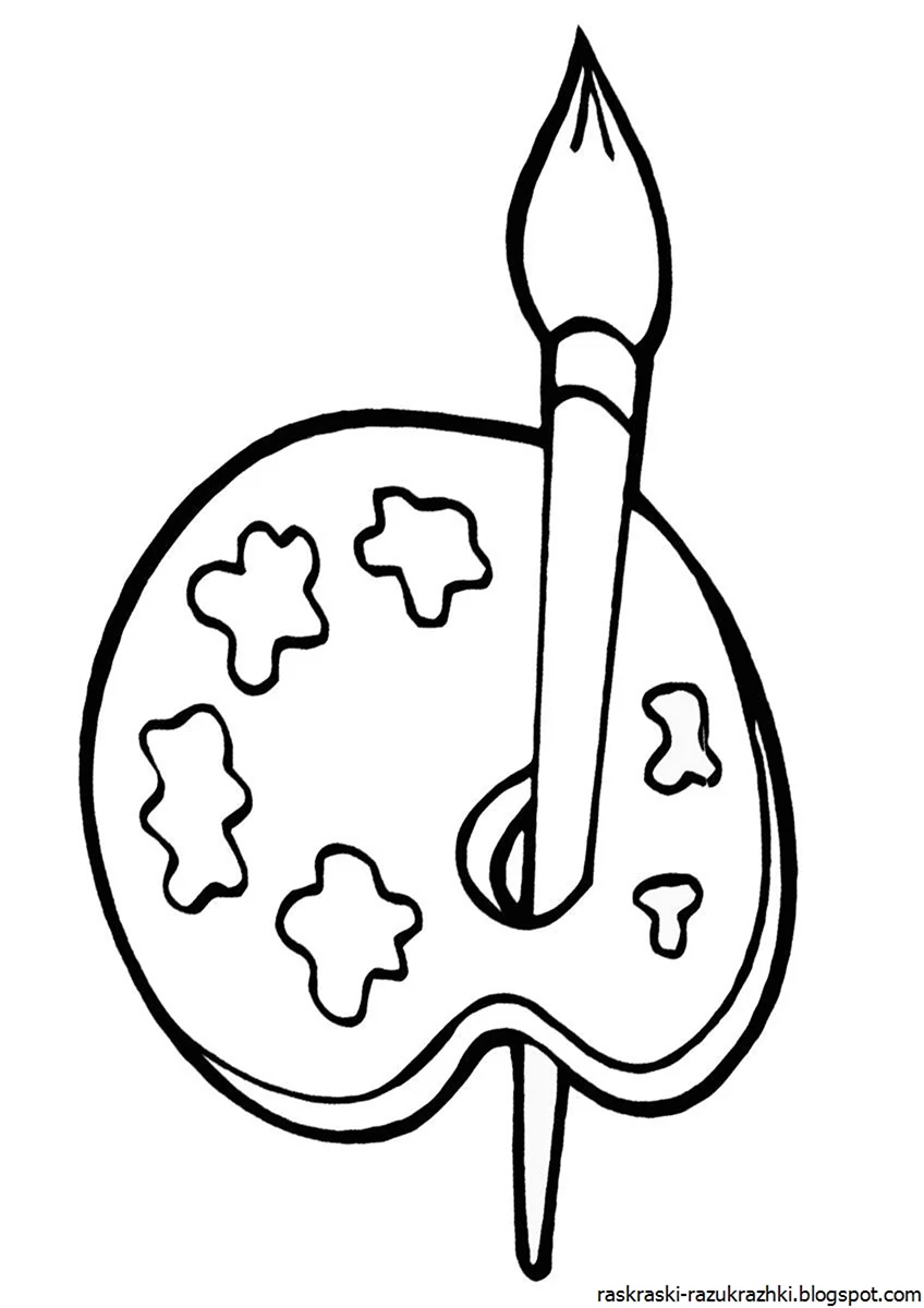 Кисточка раскраска