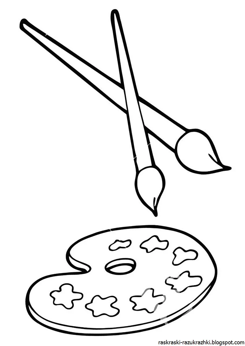 Кисточка раскраска