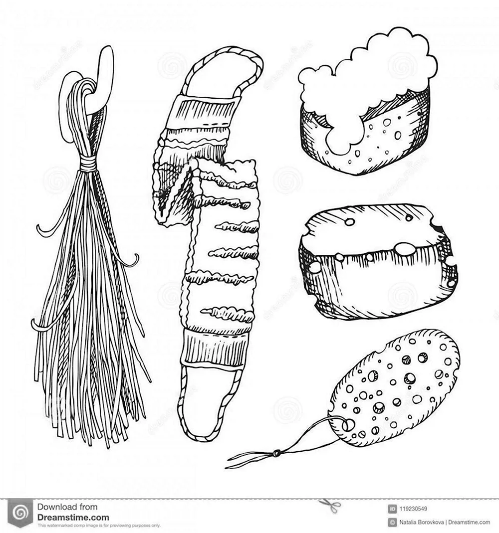 Мочалка раскраска