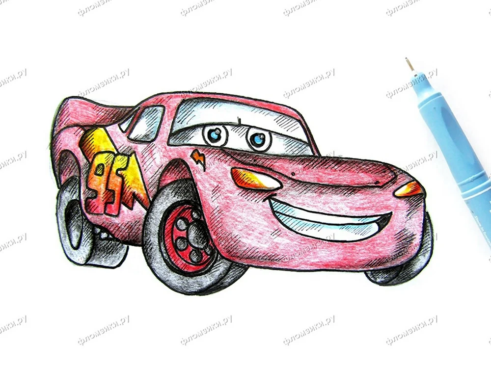 Игра Раскраска - Молния Маккуин: остановка — Lightning Mcqueen Coloring