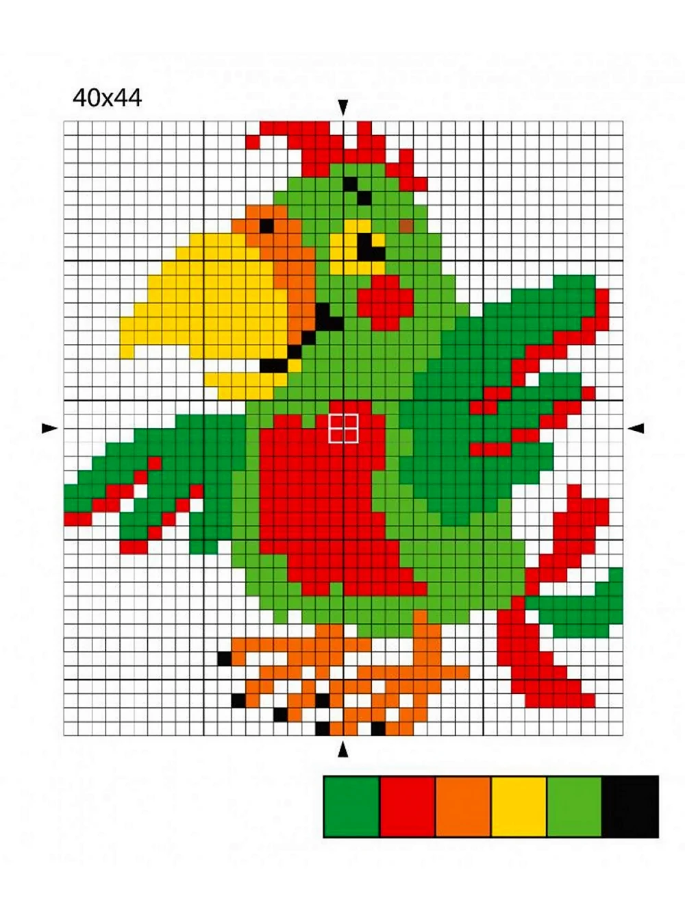 Схема для Вышивки Крестом Попугай купить на OZON по низкой цене