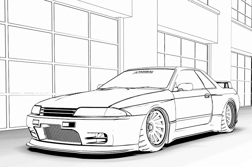 Nissan Skyline R34 + раскраска