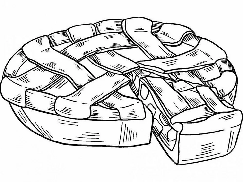 Пирог раскраска