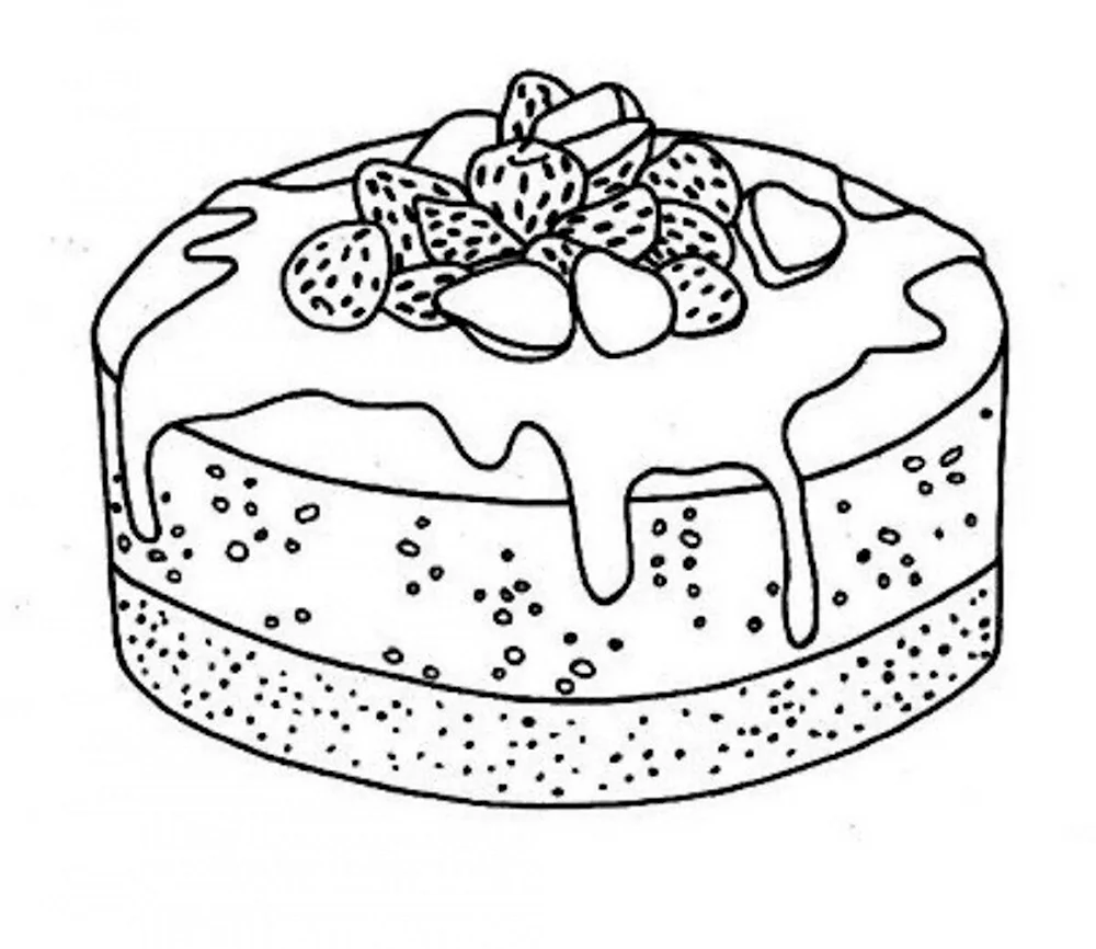 Пирог раскраска