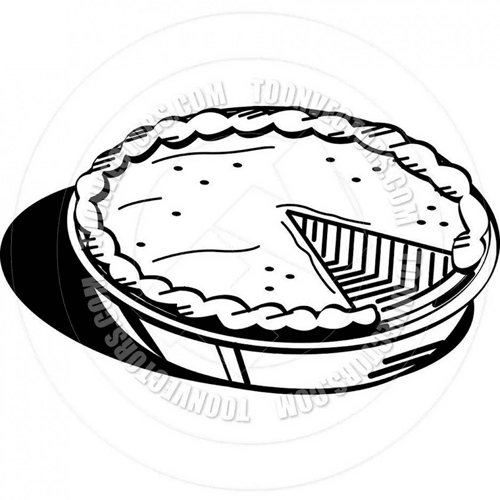 Пирог раскраска