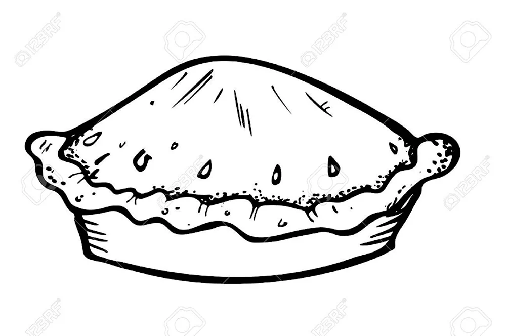 Пирог раскраска для детей