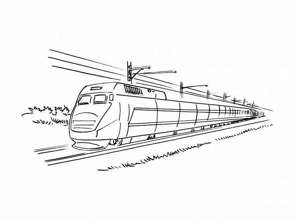 Как нарисовать поезд 