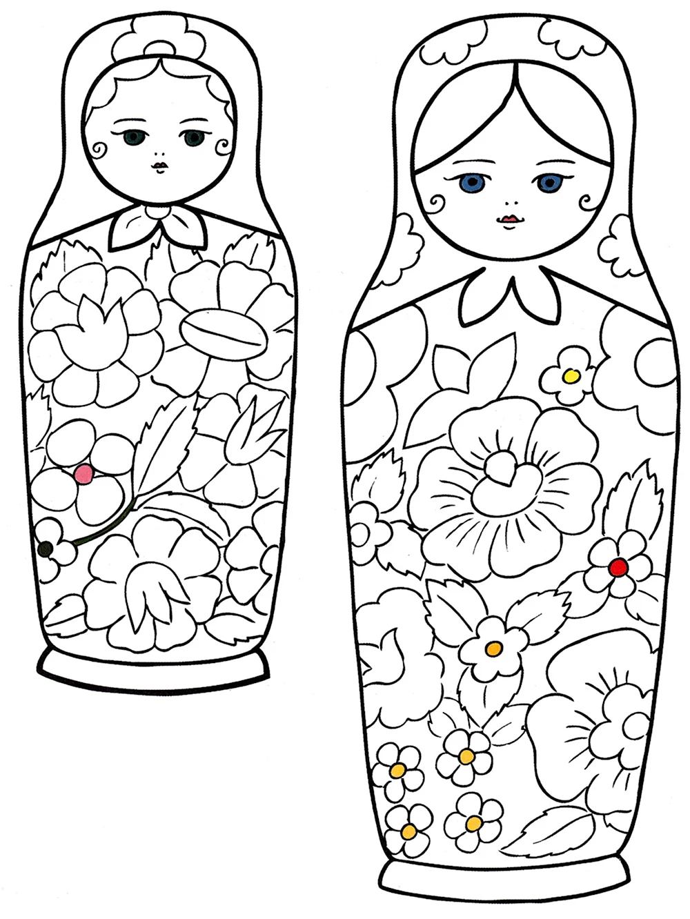 Раскраска матрешка хохлома | Matryoshka doll drawing, Russian doll, Doll drawing