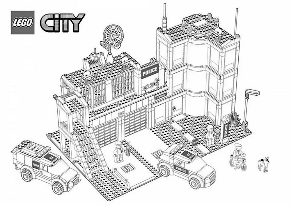Раскраски Лего Сити — Распечатать бесплатно