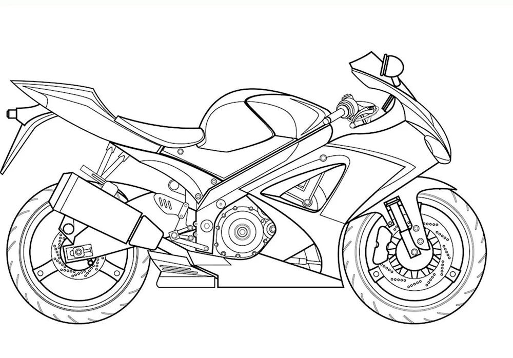 Раскраски мотоциклов. Разукрашки с мотоциклами