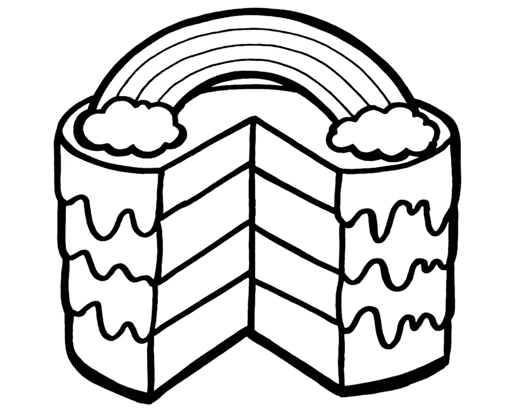 Раскраска пирог распечатать