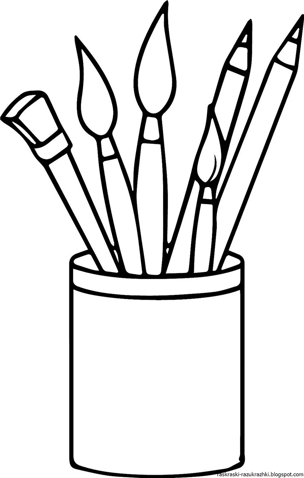 Раскраска с карандашами