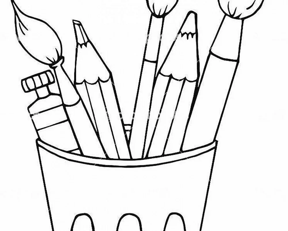 Раскраска с карандашами