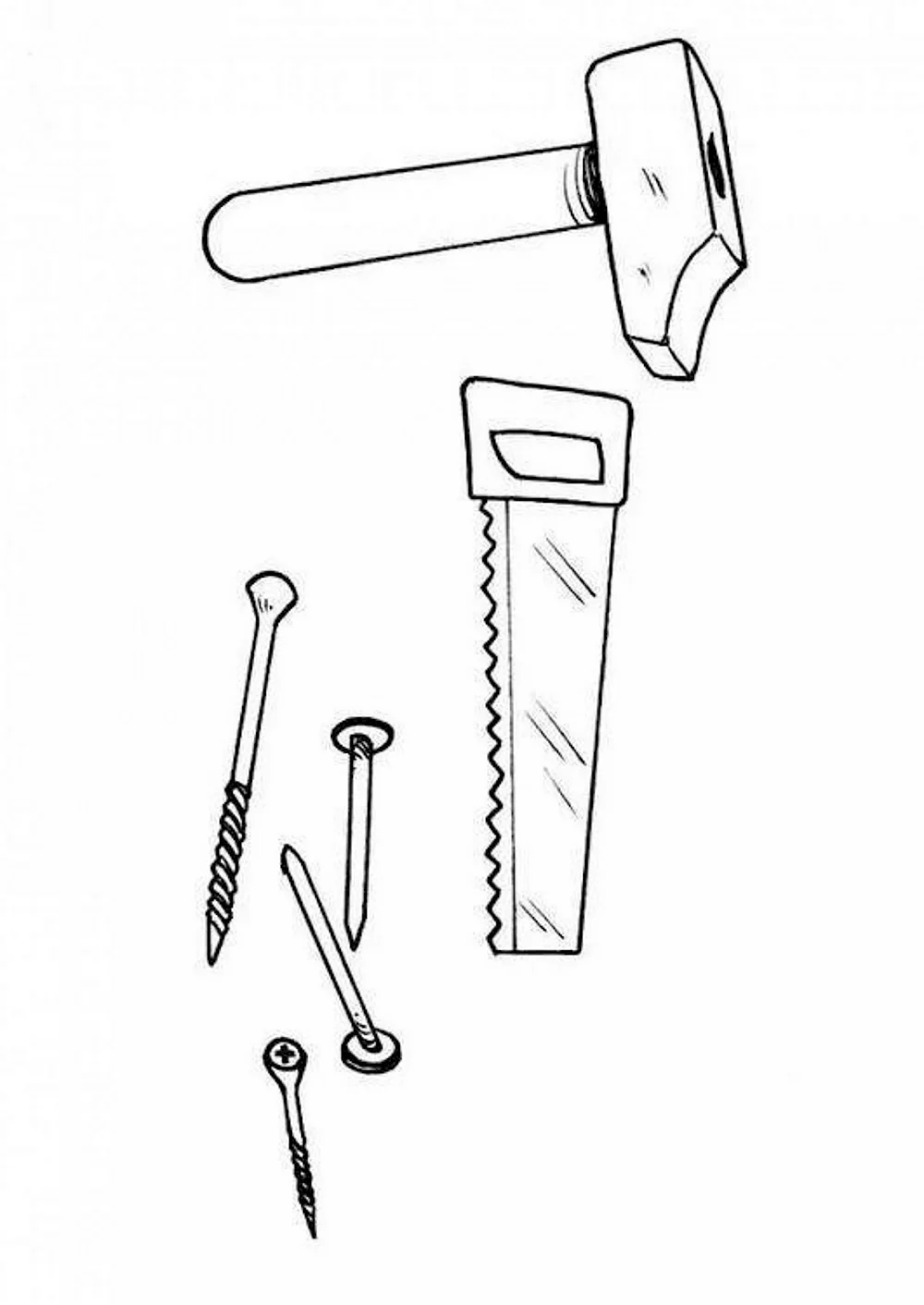 Раскраски инструментов для детей