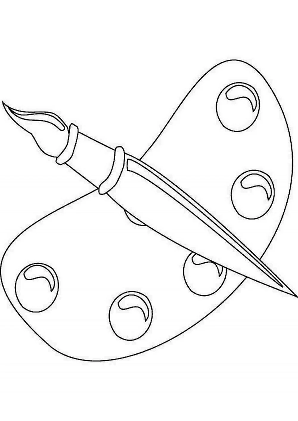 Раскраска веселая кисточка