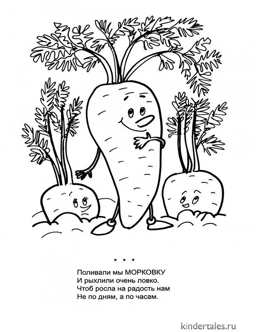 Раскраски фруктов и овощей для детей