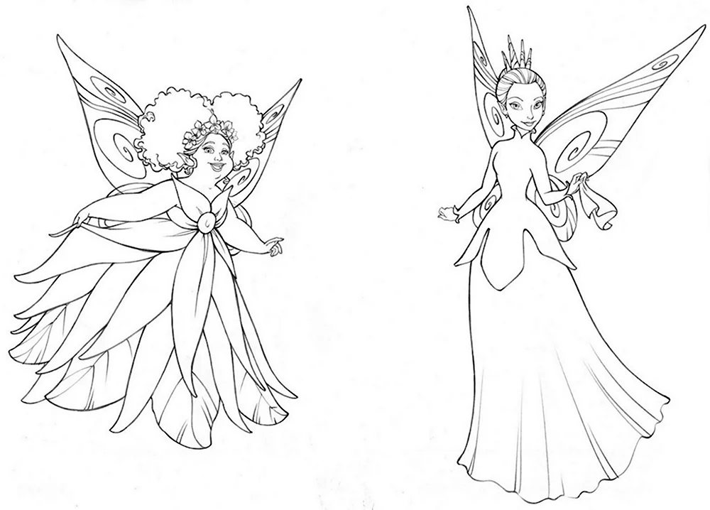 Раскраски Феи (Tinker Bell) Фея Динь (Тинкер Белл) Fairies coloring pages