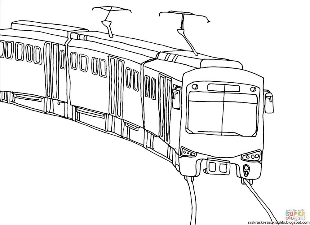 Раскраска «Простой трамвай»
