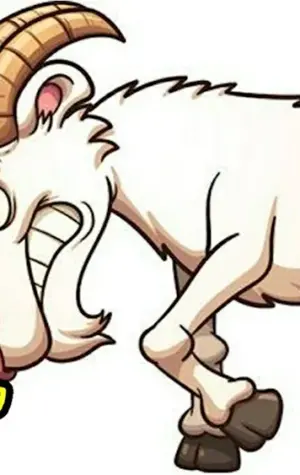 Злая мультяшная коза