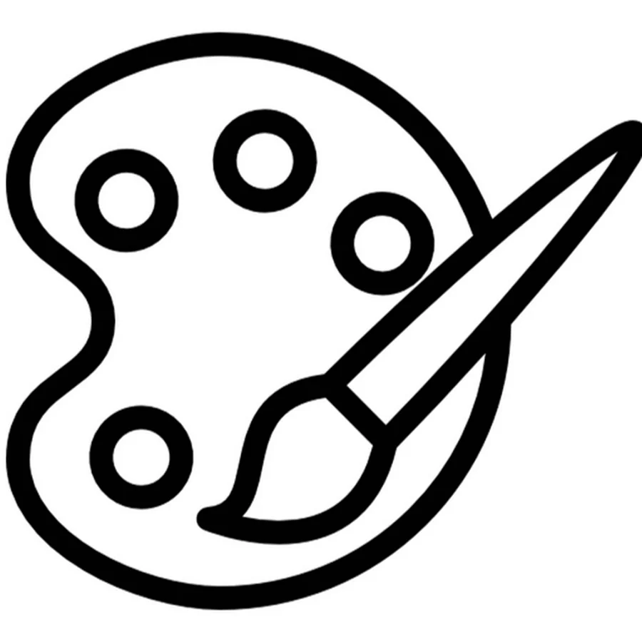 Значок краски и кисть