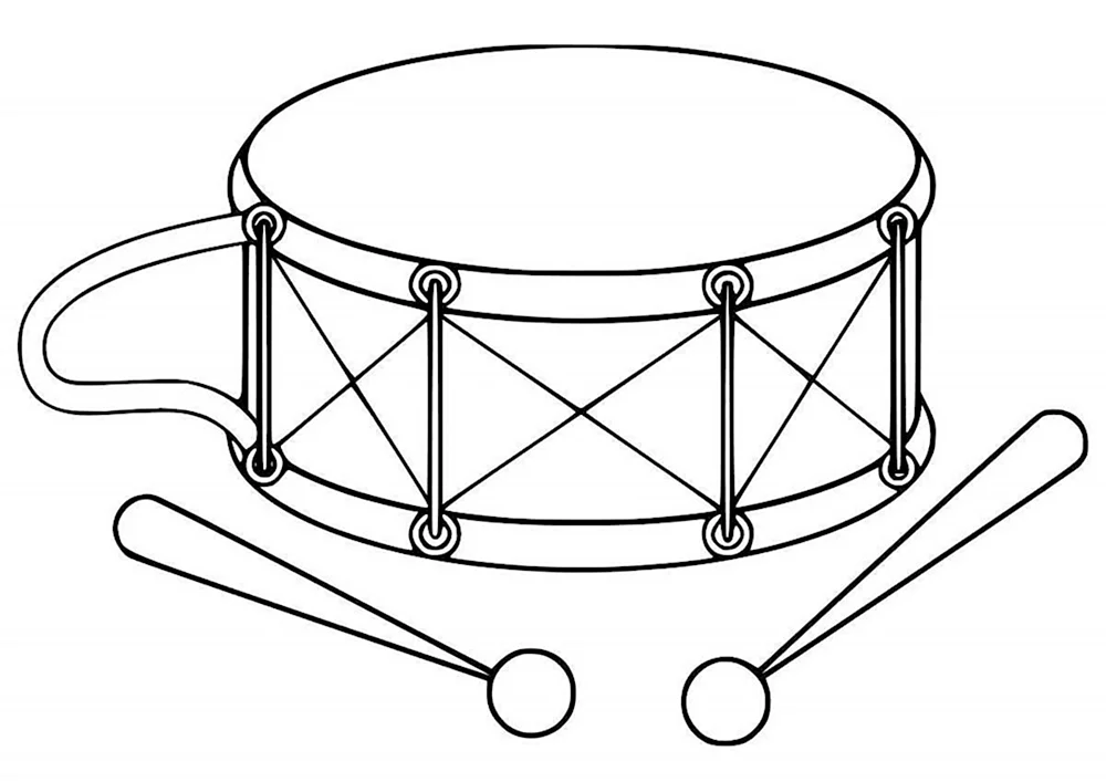 Раскраски барабан скачать и распечатать бесплатно