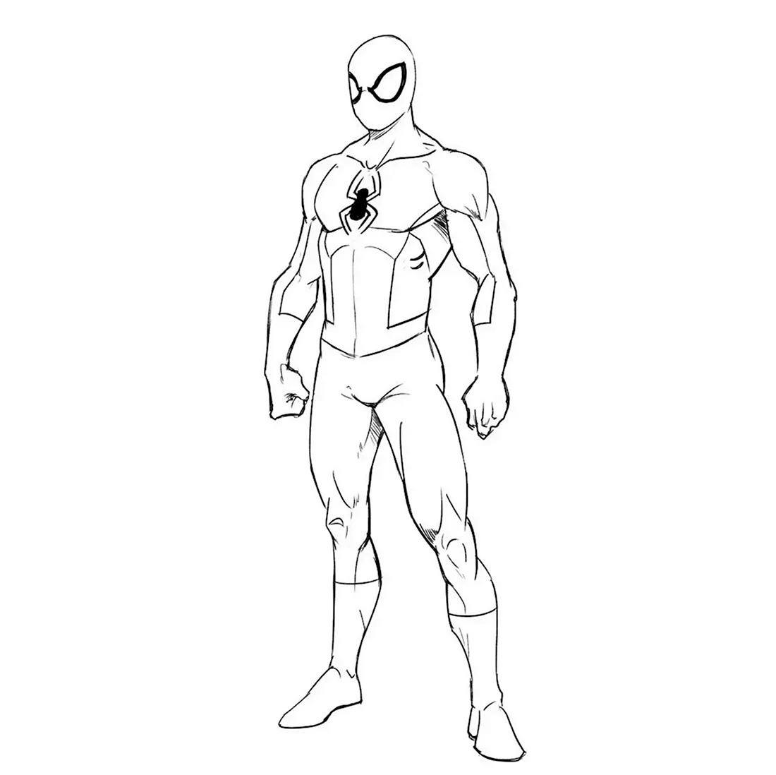 Как нарисовать человека паука в полный рост