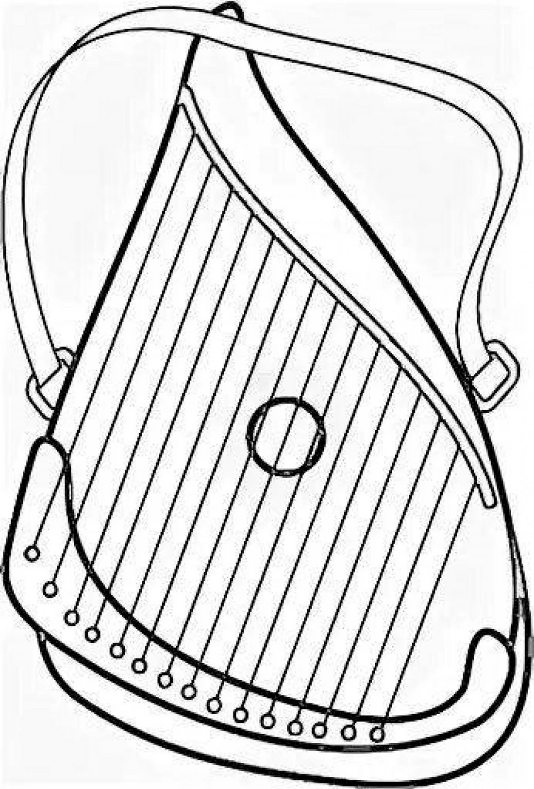 Народный музыкальный инструмент гусли рисунок