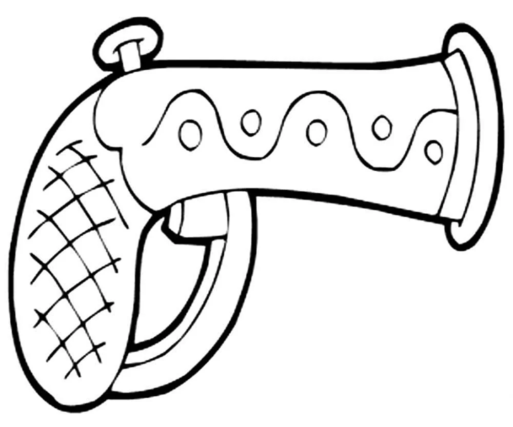 Пистолет раскраска для детей