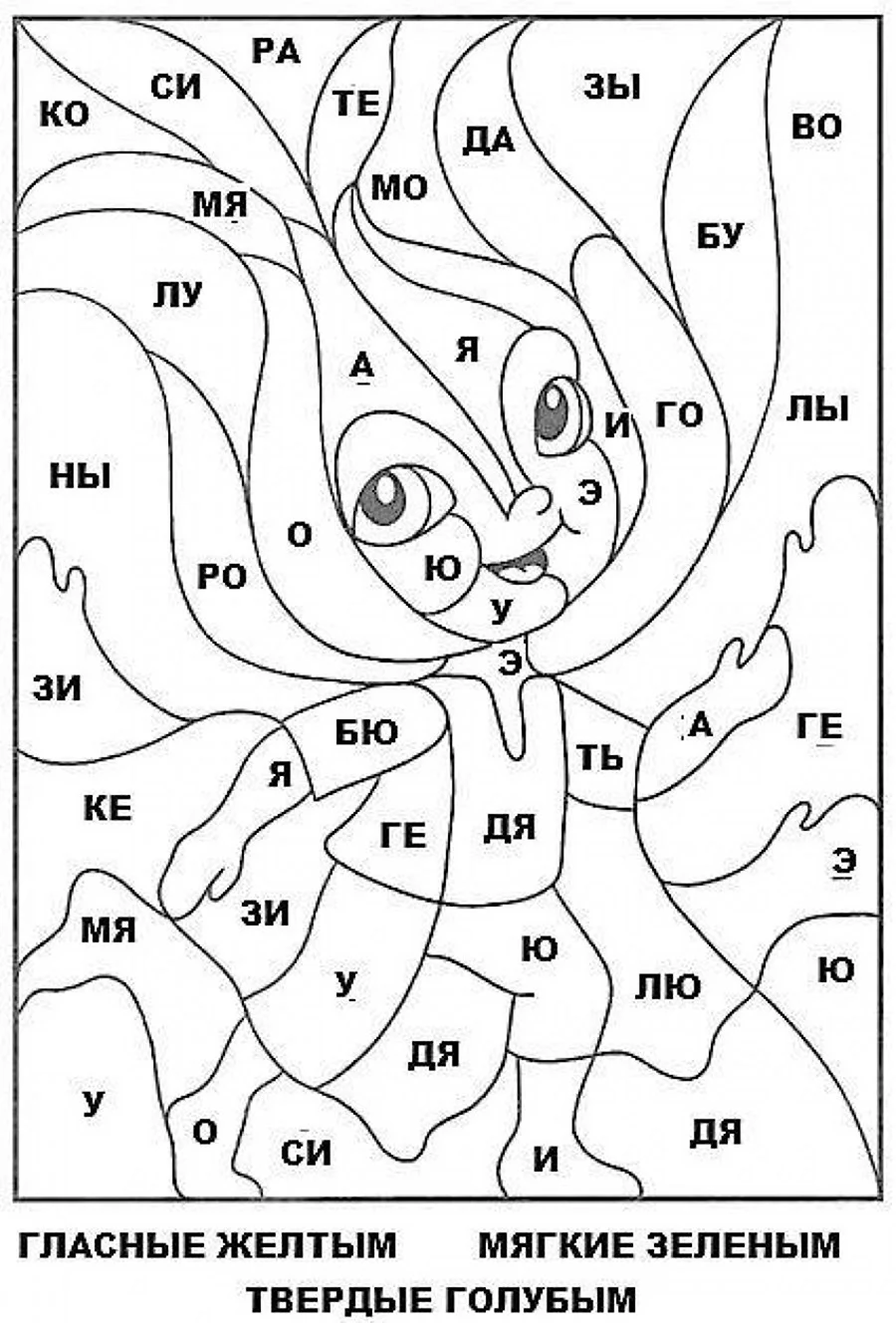 Раскраски слоги