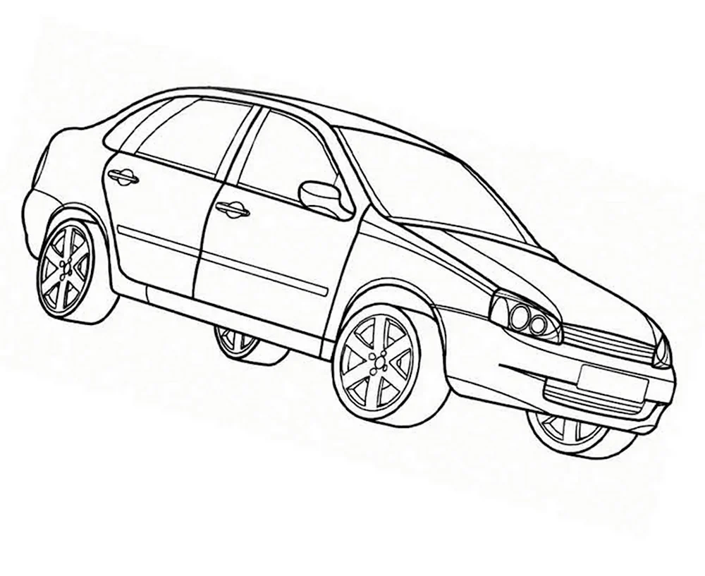 Раскраска Лада Приора ВАЗ | распечатать раскраски для детей
