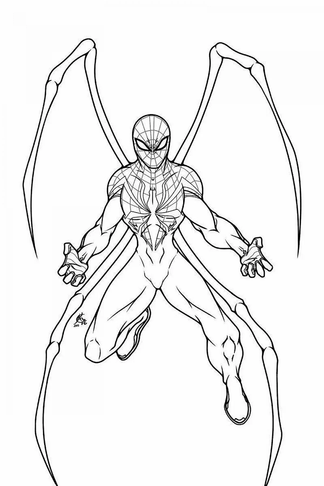 Раскраски Марвел Мстители человек паук