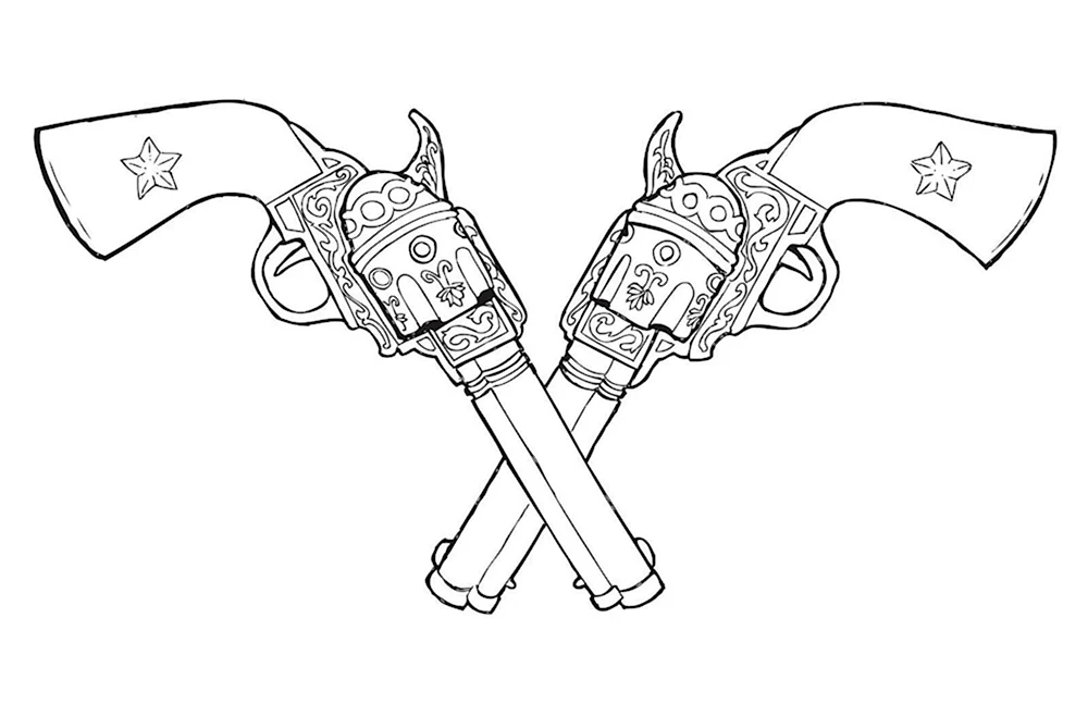 Револьвер раскраска