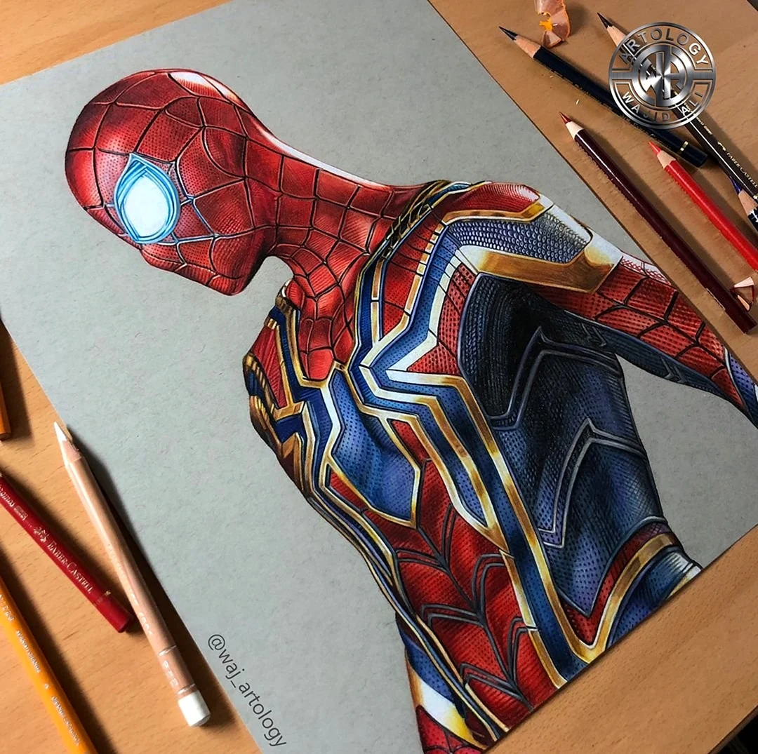 Рисование железного человека паука