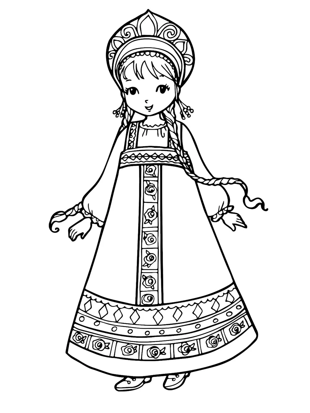 Russian | Coloring book art, Russian folk art, Dress design sketches