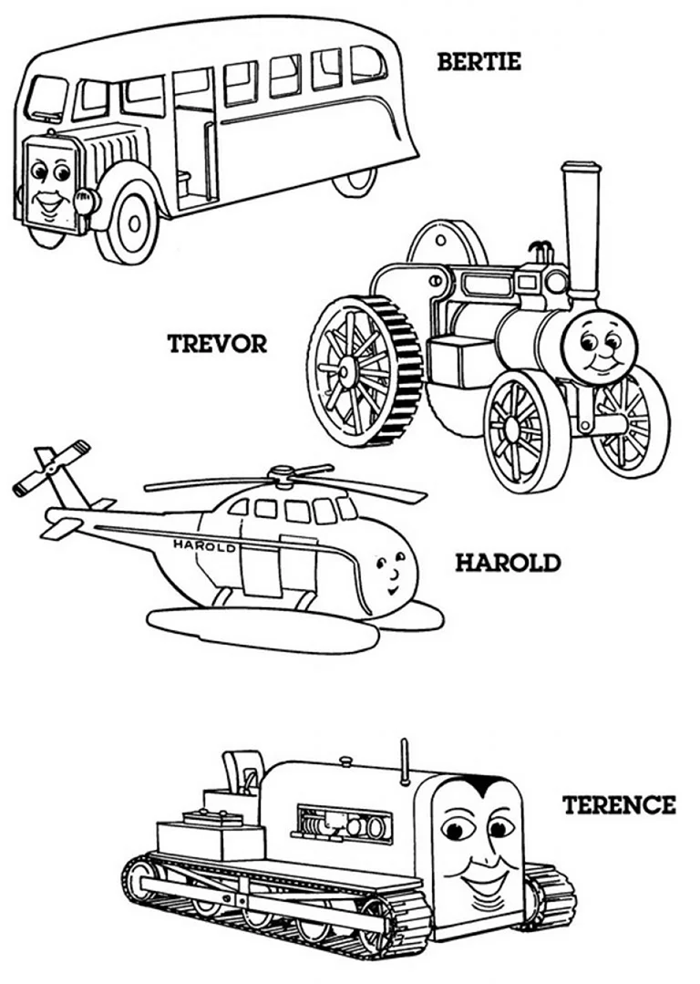 РАСПЕЧАТАТЬ раскраску Томас и его друзья thomas021