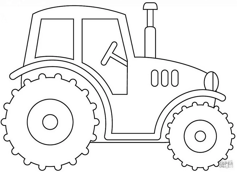 Раскраска Умка Супер Синий трактор - shkol26.ru