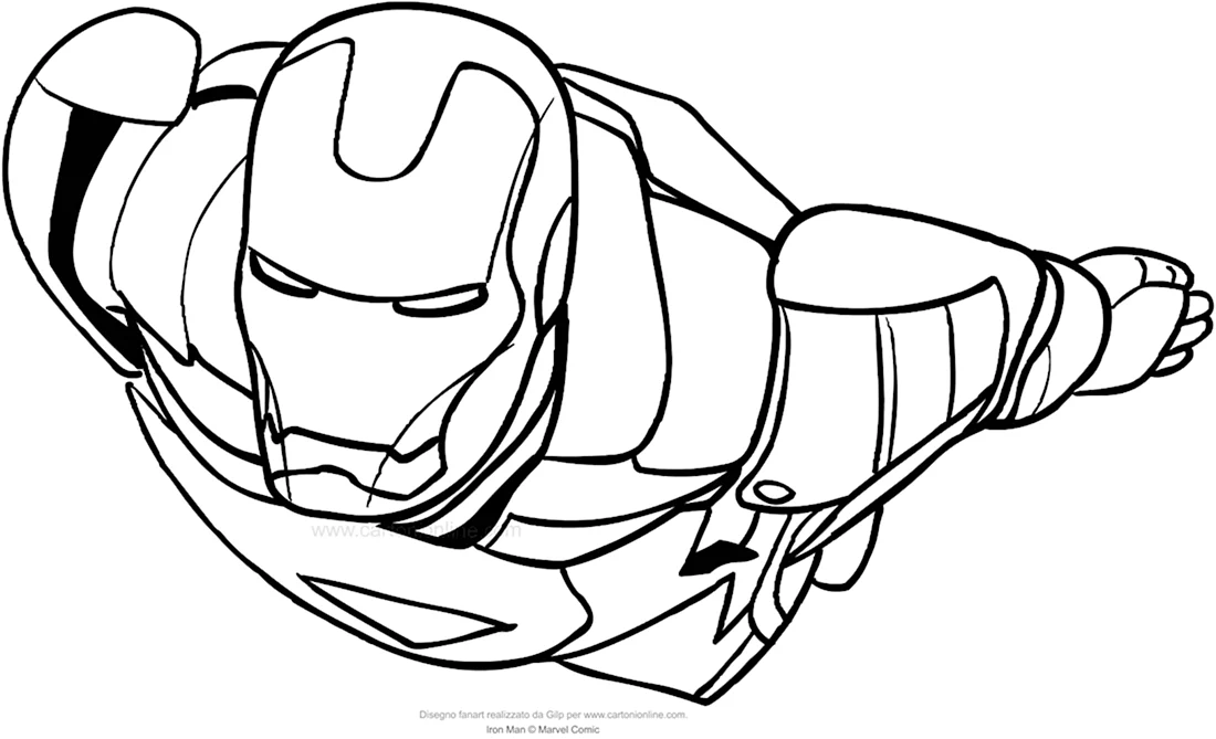 Железный человек раскраска