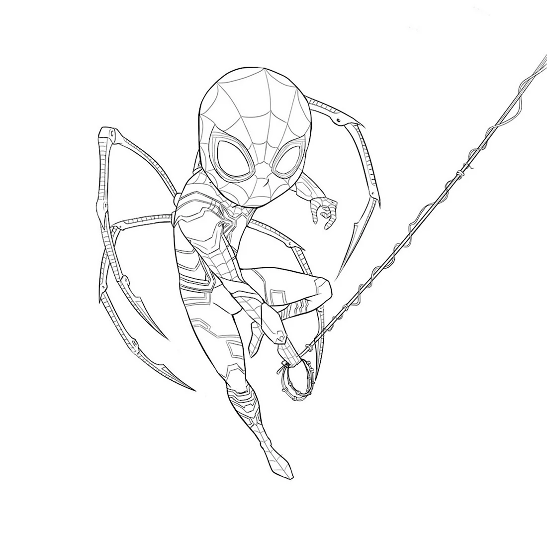 Железный паук раскраска