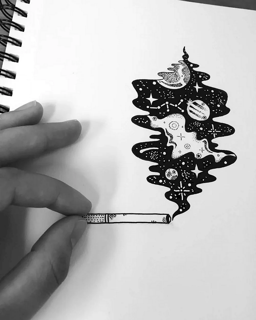 Чёрная ручка для рисования