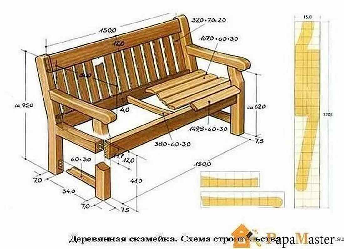 Наша скамейка на металлокаркасе. Фото, чертежи, смета