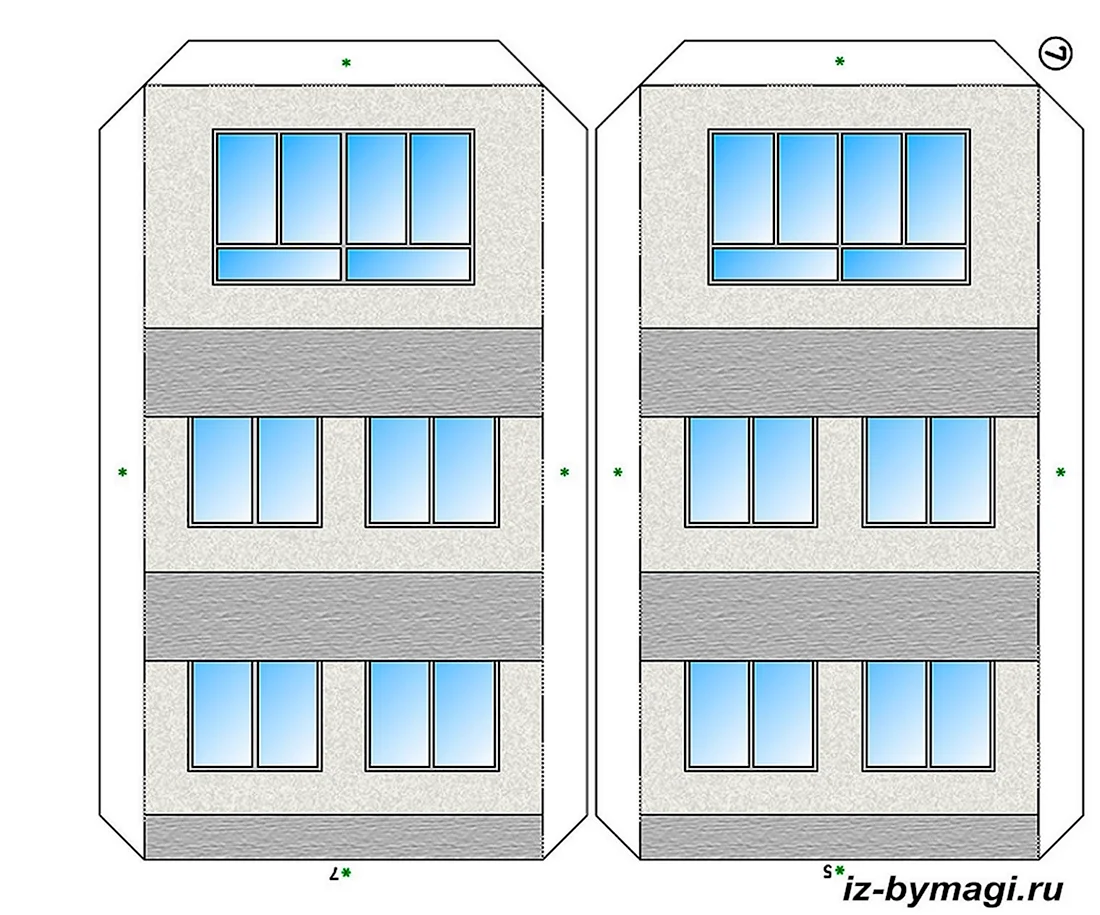 Развертка многоэтажного дома